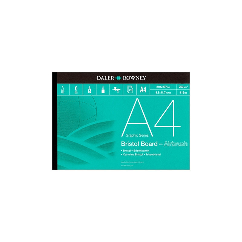 Daler Rowney bristol board airbrush 250gr block - art store - sz
