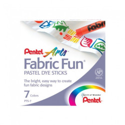 Pentel zestaw pasteli do tkanin 7 kolorów - sklep plastyczny - szał dl