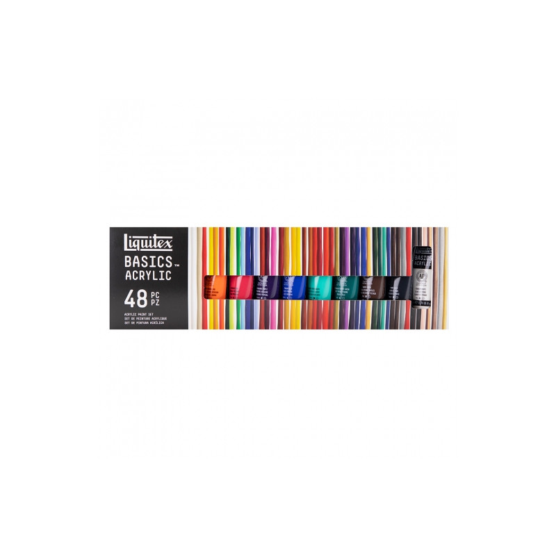 Liquitex basics zestaw farb akrylowych 48x22ml - sklep plastyczny - sz