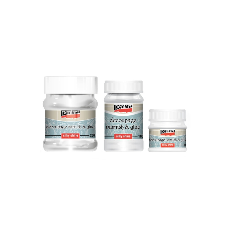 Decoupage glue with varnish satin Pentart 100ml