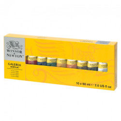 Winsor&Newton galeria zestaw farb akrylowych 10x60ml - tubki 60 ml - s