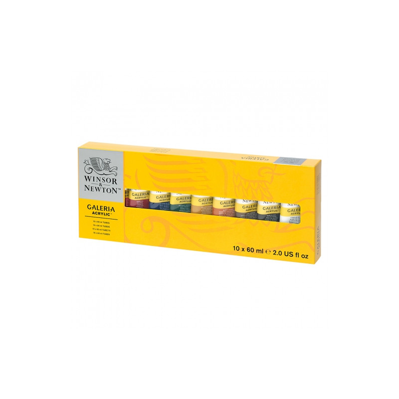Winsor&Newton acrylic paints gallery 10 colors tubes 60 ml