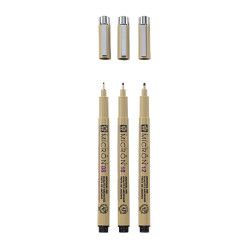 Sakura pigma micron zestaw 3 cienkopisów 08,10,12 - sklep plastyczny -