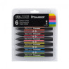 Winsor&Newton promarker vibrant tones zestaw 6 kolorów - sklep plastyc