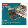 Derwent artist set of crayons 48 colors wooden cassette