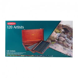 Derwent artist zestaw 120 artystycznych kredek drewniane opakowanie -