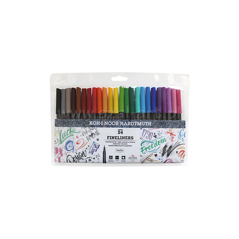 Koh-i-Noor fineliners set of 24 0.3 mm fine-tip pens