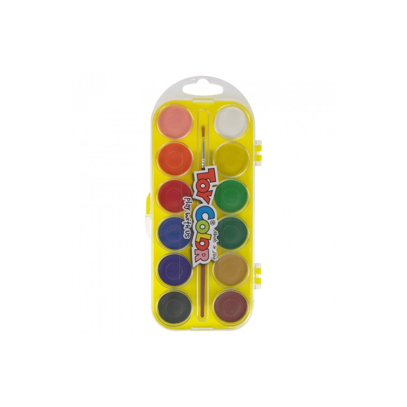 Toy Color zestaw akwareli 12 kolorów - sklep plastyczny - szał dla pla