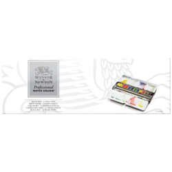 Winsor&Newton professional zestaw akwareli 12 półkostek - sklep plasty