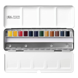 Winsor & Newton professional set of 12 semi-cubes watercolors