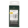 Faber-Castell pitt artist black zestaw 6 pisaków - sklep plastyczny -