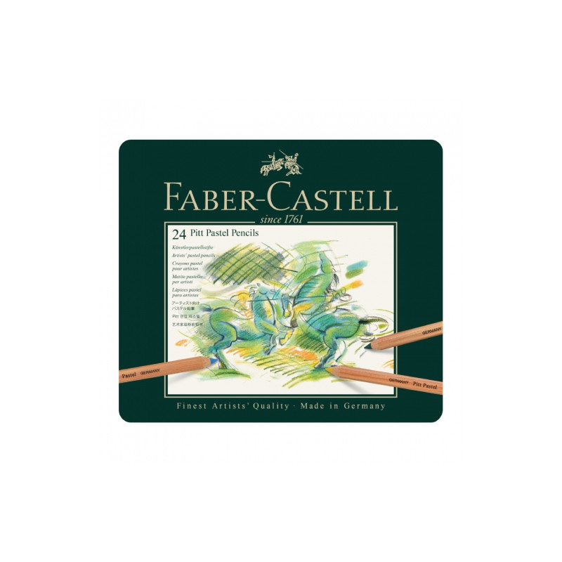 Faber-Castell pitt pastel set of 24 pastels dry in a crayon