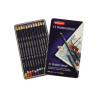 Derwent watercolour zestaw 12 akwarelowych kredek metal opak - sklep p