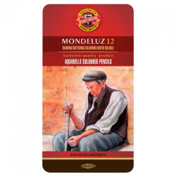 Koh-i-noor mondeluz zestaw 12 akwarelowych kredek metal opak - sklep p