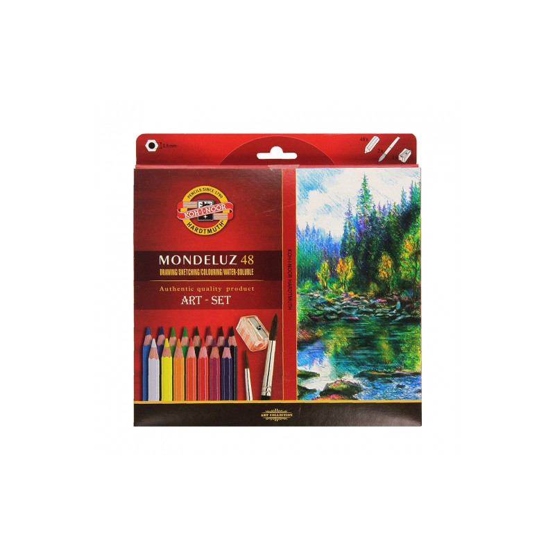 Koh-i-noor mondeluz zestaw 48 akwarelowych kredek karton opak - sklep