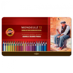 Koh-i-noor mondeluz zestaw 72 akwarelowych kredek metal opak - sklep p