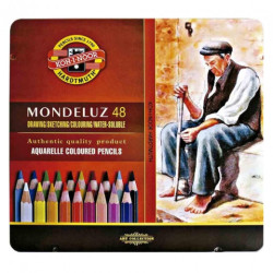Koh-i-noor mondeluz zestaw 48 akwarelowych kredek metal opak - sklep p