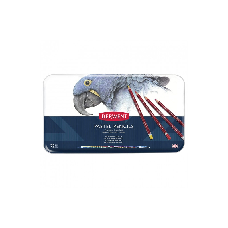 Derwent crayon set of pastels in a crayon 72 colors