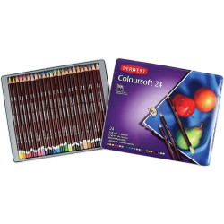 Derwent coloursoft the set of crayons 24 colors