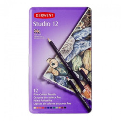 Derwent studio zestaw 12 studyjnych kredek - sklep plastyczny - szał d