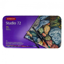 Derwent studio zestaw 72 studyjnych kredek metal opak - sklep plastycz