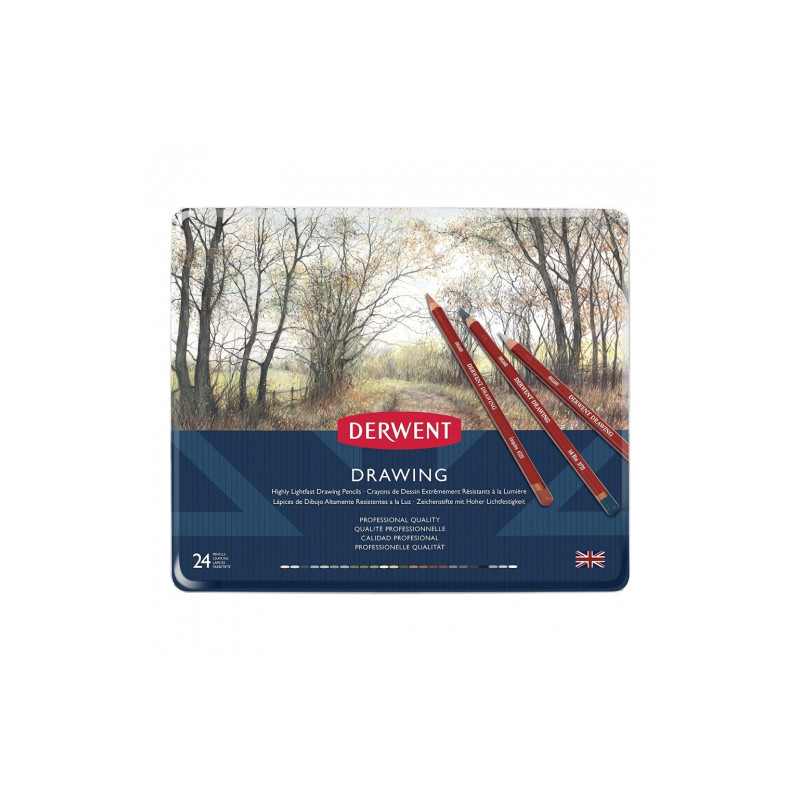 Derwent drawing set of crayons for painting 24 pieces