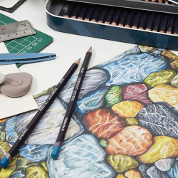 Derwent studio zestaw 72 studyjnych kredek metal opak - sklep plastycz