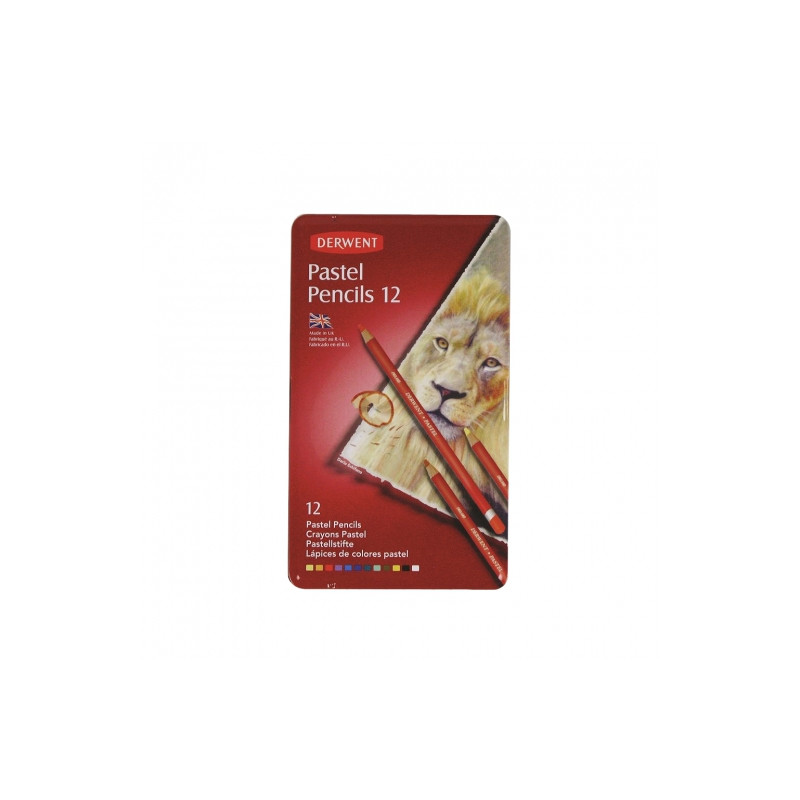 Derwent pastel zestaw pasteli w kredce 12 kolorów - sklep plastyczny -