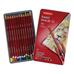 Derwent pastel zestaw pasteli w kredce 12 kolorów - sklep plastyczny -