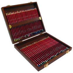 Derwent pastel zestaw pasteli w kredce 48 kol. kaseta drewniana - skle