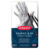 Derwent graphic hard pencils for sketching 12 hardness B-9H