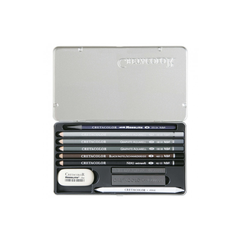 Cretacolor artino graphite zestaw do rysowania 10 elementów - sklep pl