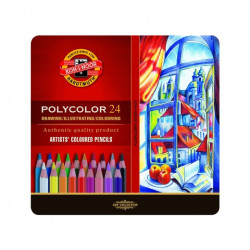 Koh-i-noor polycolor zestaw 24 artystycznych kredek metal opak - sklep