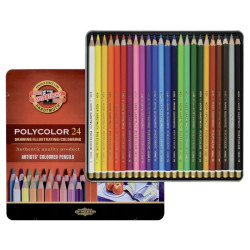 Koh-i-noor polycolor zestaw 24 artystycznych kredek metal opak - sklep