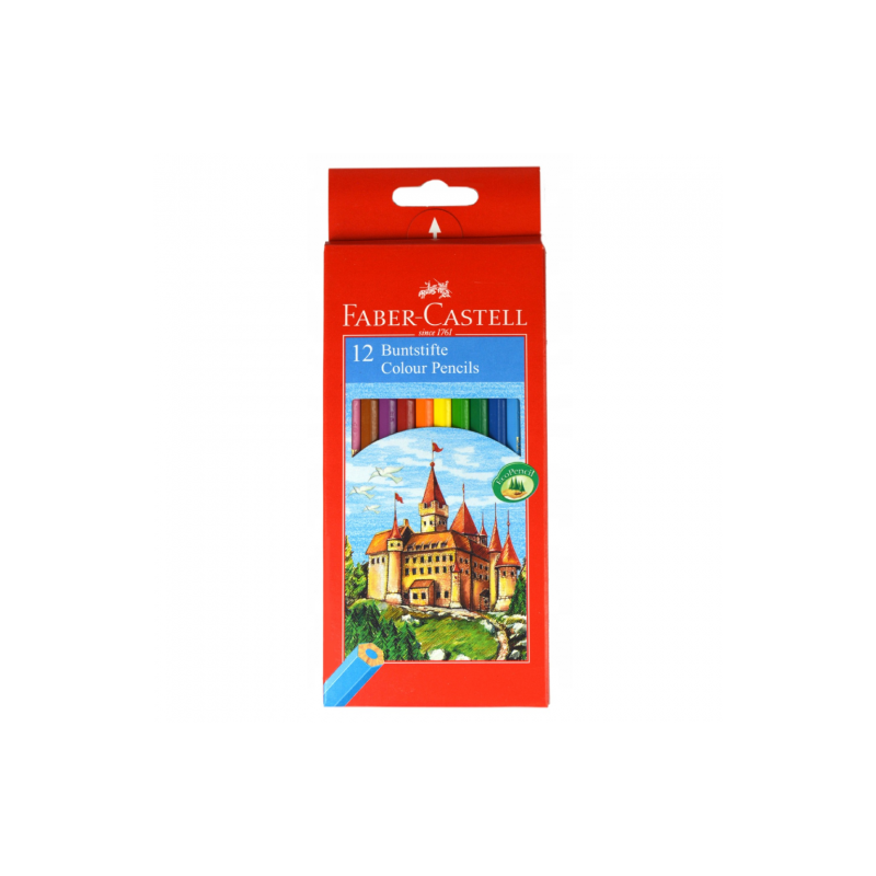 Faber-Castell zamek kredki ołówkowe 12 kolorów - sklep plastyczny - sz
