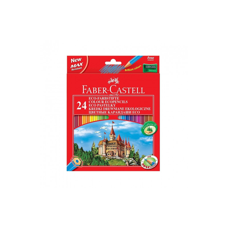 Faber-Castell zamek kredki ołówkowe 24 kolory - sklep plastyczny - sza