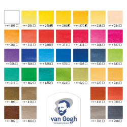 Van Gogh zestaw 36 akwareli w półkostkach metalowe opakowanie - sklep