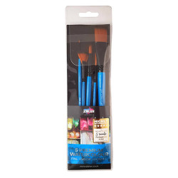 Zieler premium watercolour zestaw 5 pędzli syntetycznych - sklep plast