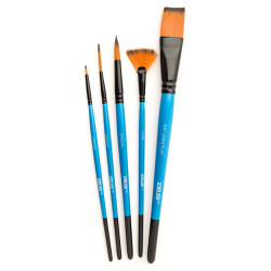 Zieler premium watercolour zestaw 5 pędzli syntetycznych - sklep plast
