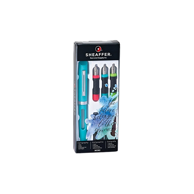 Sheaffer mini zestaw do kaligrafii - 3 wymienne stalówki i naboje