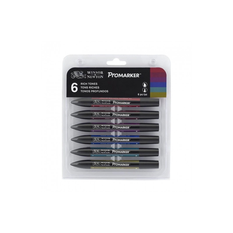 Winsor&Newton promarker rich tones set 6 colours