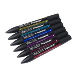 Winsor&Newton promarker rich tones zestaw 6 kolorów - sklep plastyczny