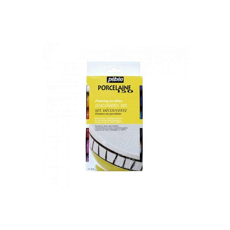 Pebeo porcelaine 150 zestaw farb do porcelany 12x20ml - sklep plastycz