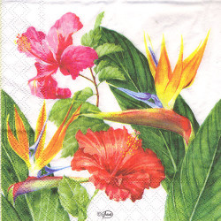 Serwetka do decoupage egzotyczne kwiaty Ambiente 19-13307065 - sklep p