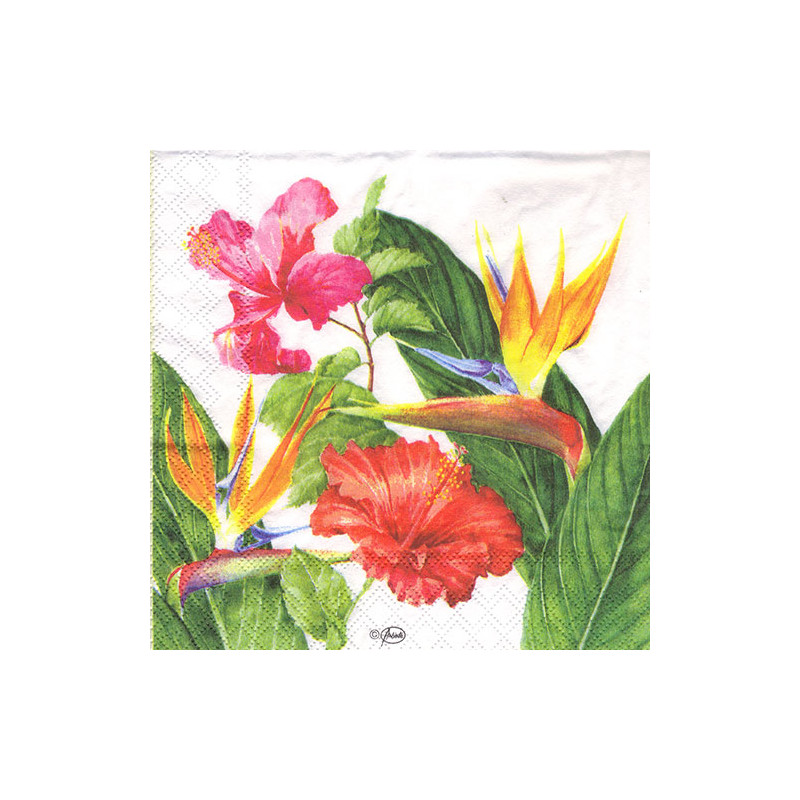 Decoupage Napkin exotic flowers Ambiente 19-13307065