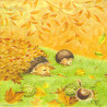 Serwetka do decoupage jeże jesień Ambiente 20-13305850 - sklep plastyc