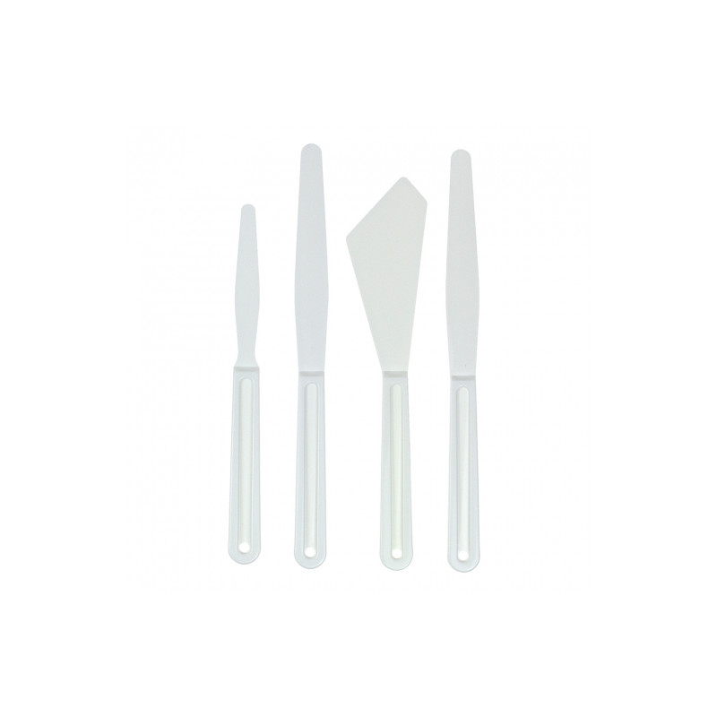 Plastic painting knives set of 4 pcs. - art store - sz