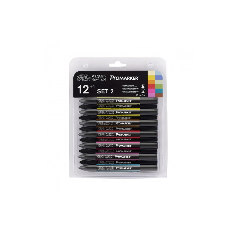 Winsor&Newton promarker zestaw 13 kolorów nr.2 - sklep plastyczny - sz