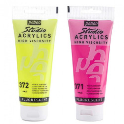 Pebeo studio farby akrylowe fluorescencyjne 100ml - sklep plastyczny -