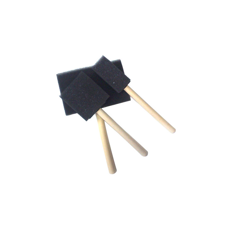 Pędzle gąbkowe płaskie 10, 5, 2.5 cm - sklep plastyczny - Szał dla Pla